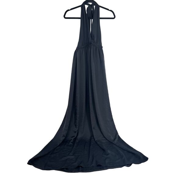 Joseph‎ Sleeveless Halter Neck Tie Maxi Dress Black Size 36 - Picture 1 of 10